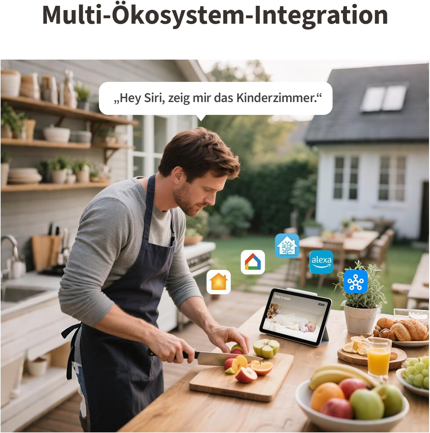 G100 2K Überwachungskamera mit KI-Erkennung, Schwarz