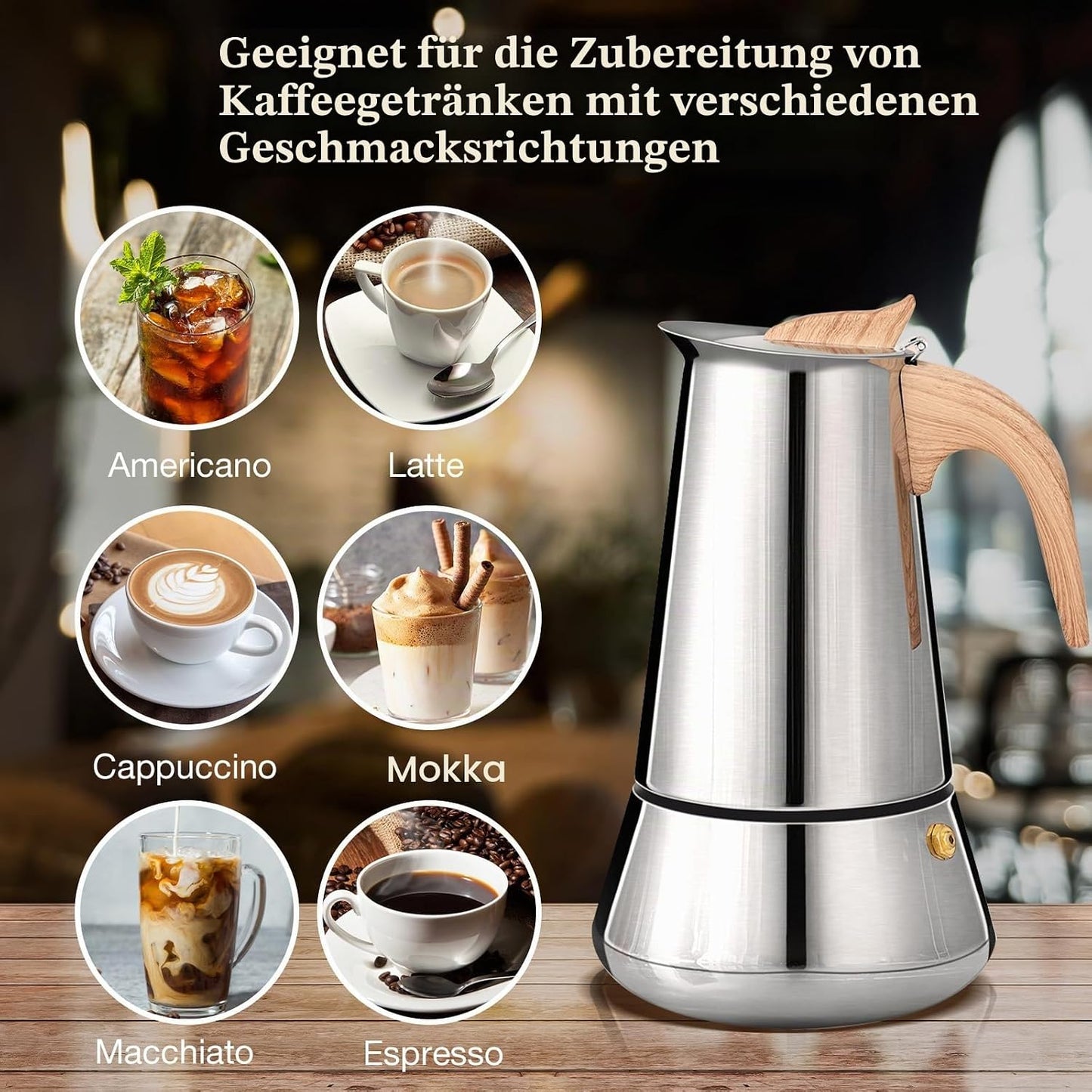 Espressokocher Edelstahl Mokkakanne 350ml