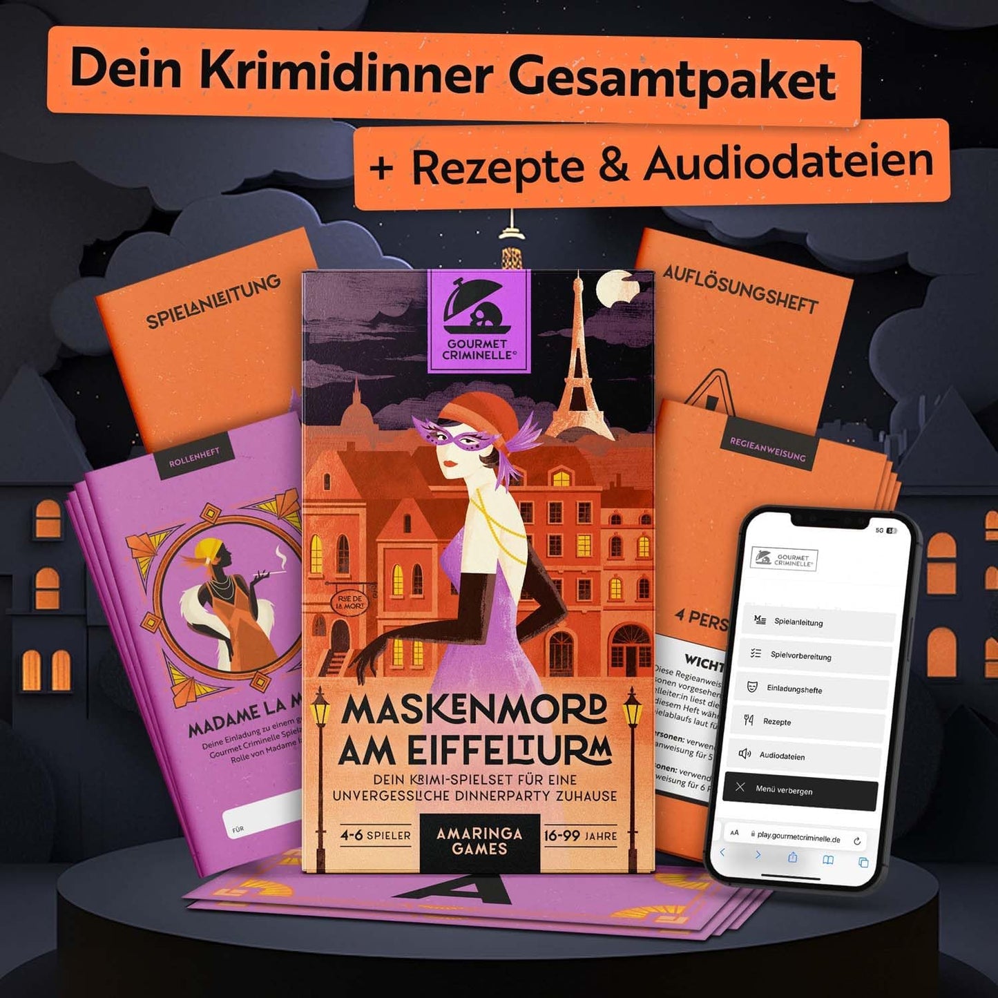 Maskenmord am Eiffelturm - Krimidinner, Maskenmord am Eiffelturm