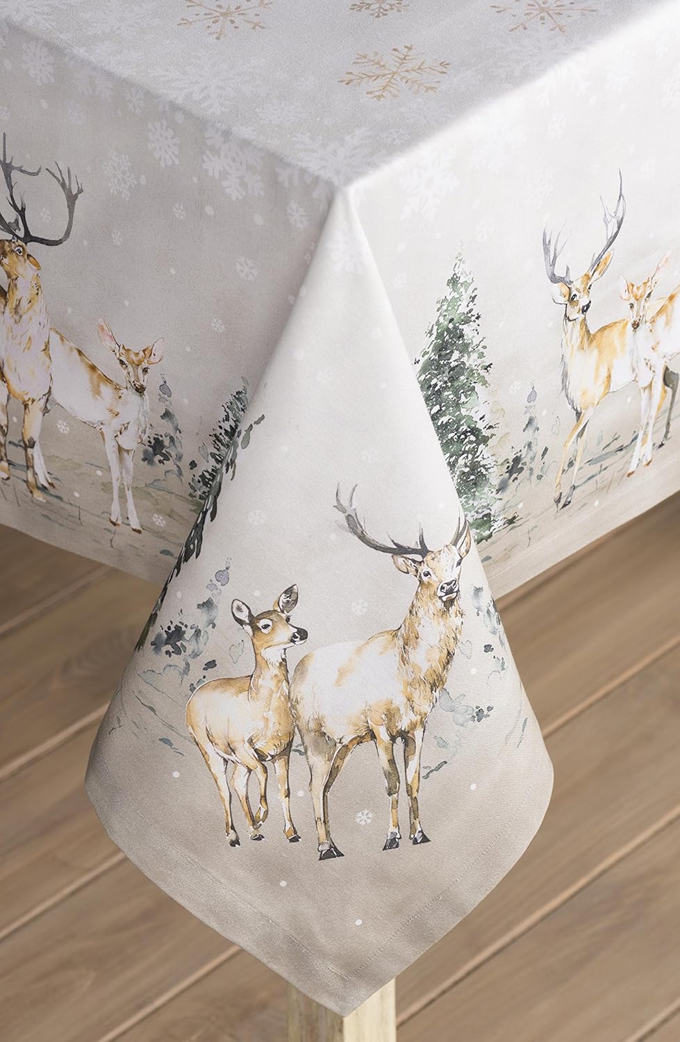Tischdecke Deer in The Woods, 180 x 140cm (Rechteckig), 07 - Deer in The Woods