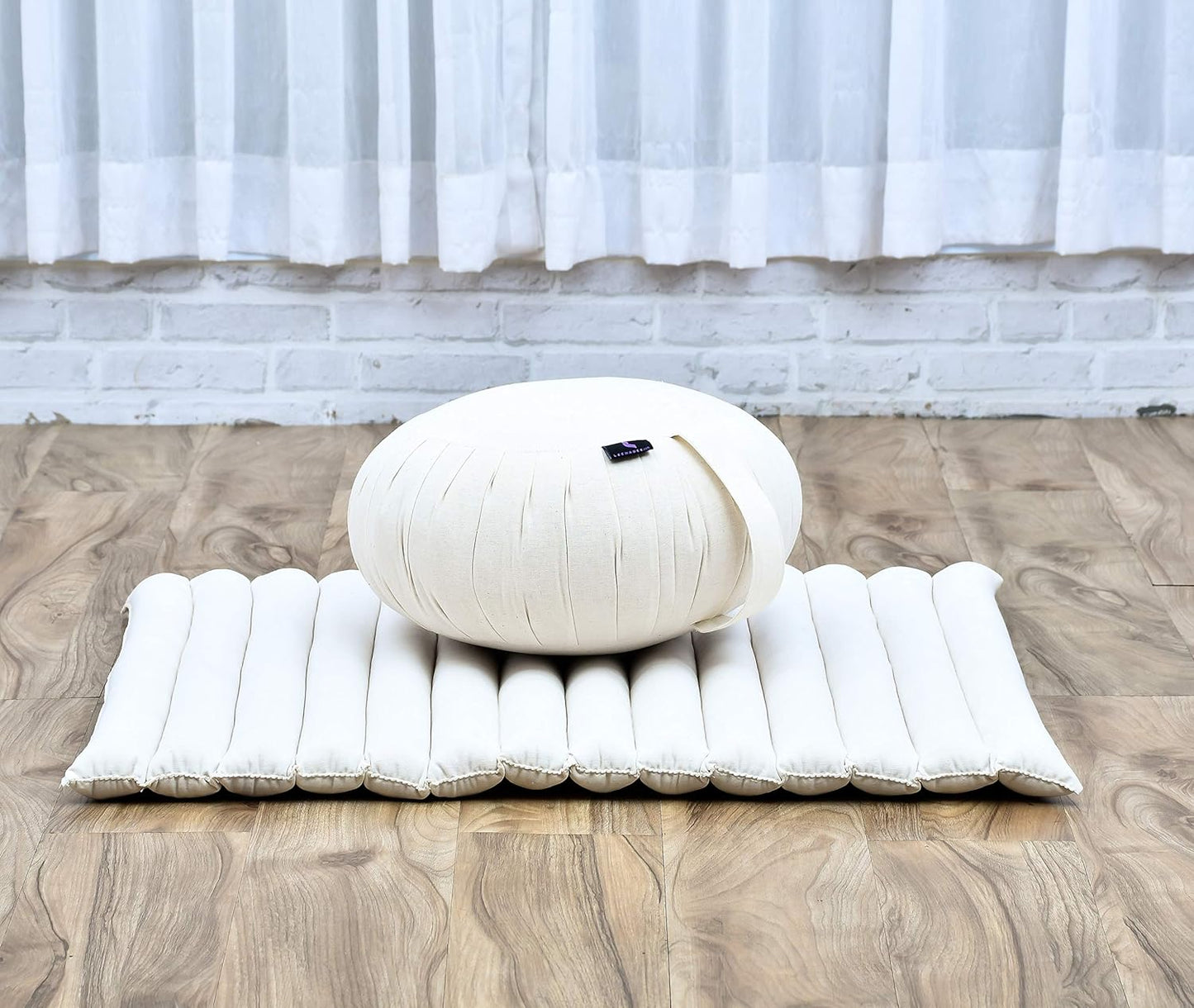Meditationskissen Set Zafu und Zabuton, Cl01 - Naturweiß