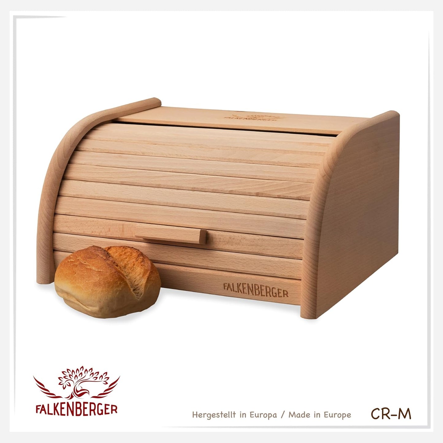 Brotkasten mit Roll-Deckel, Natur M
