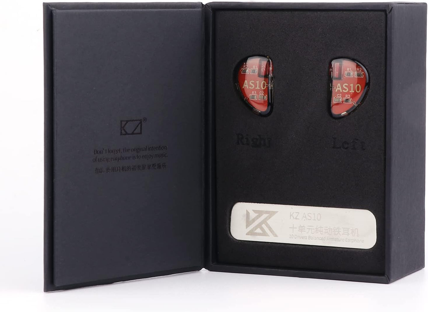 AS10 5BA HiFi In-Ear Kopfhörer mit Noise Cancelling, Black Mit Mic