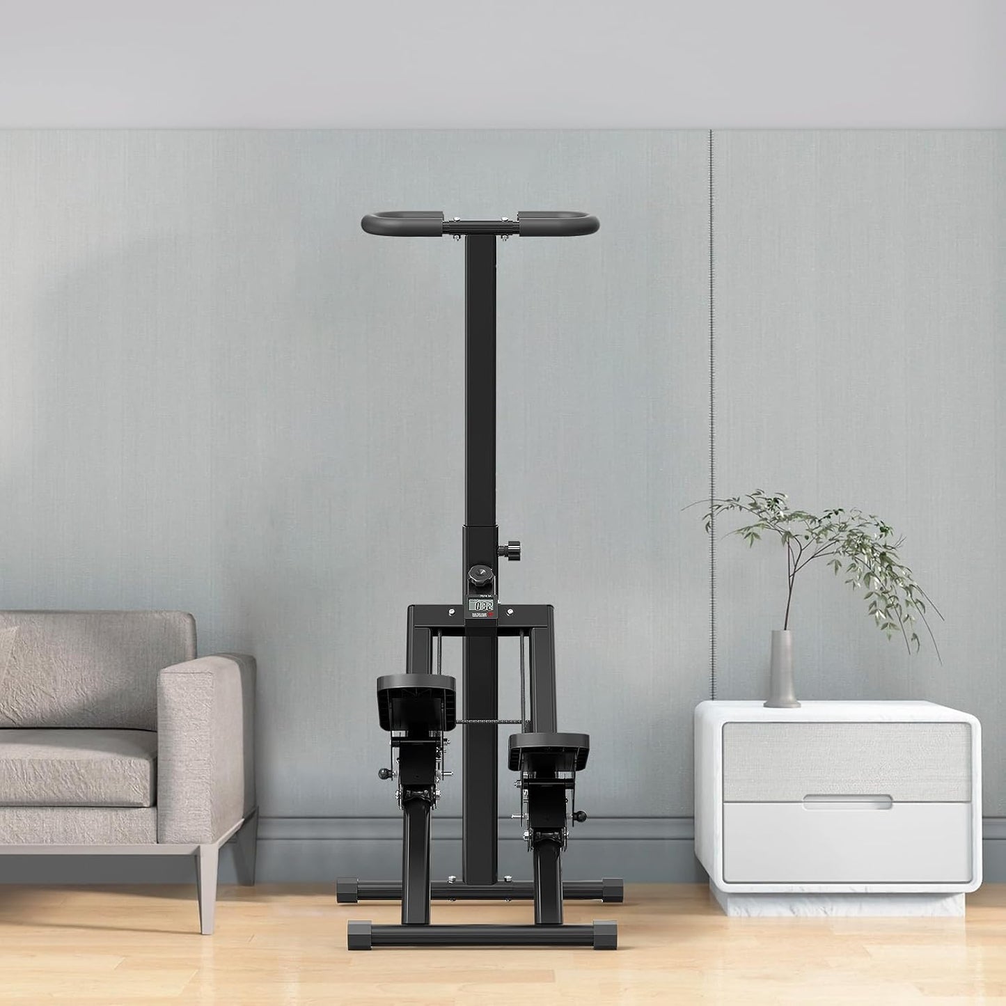 Faltbarer Treppensteiger für Zuhause, 110 kg Tragkraft, Schwarz