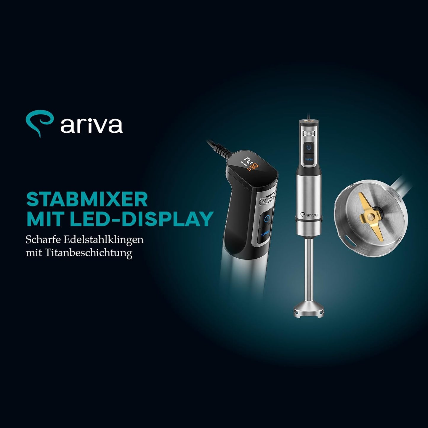 Stabmixer mit LED-Display & Timer