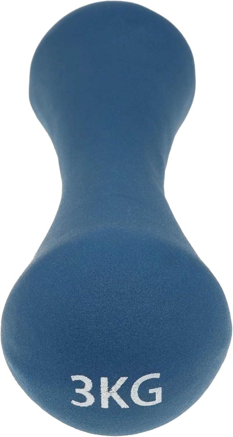 Neopren Kurzhantel 2er Set, Blau - 3,0 kg