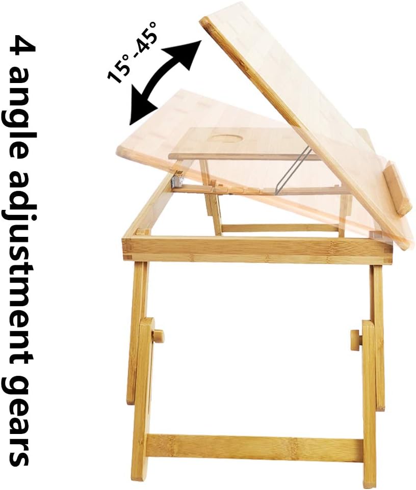 Höhenverstellbarer Laptoptisch, Gelb-1