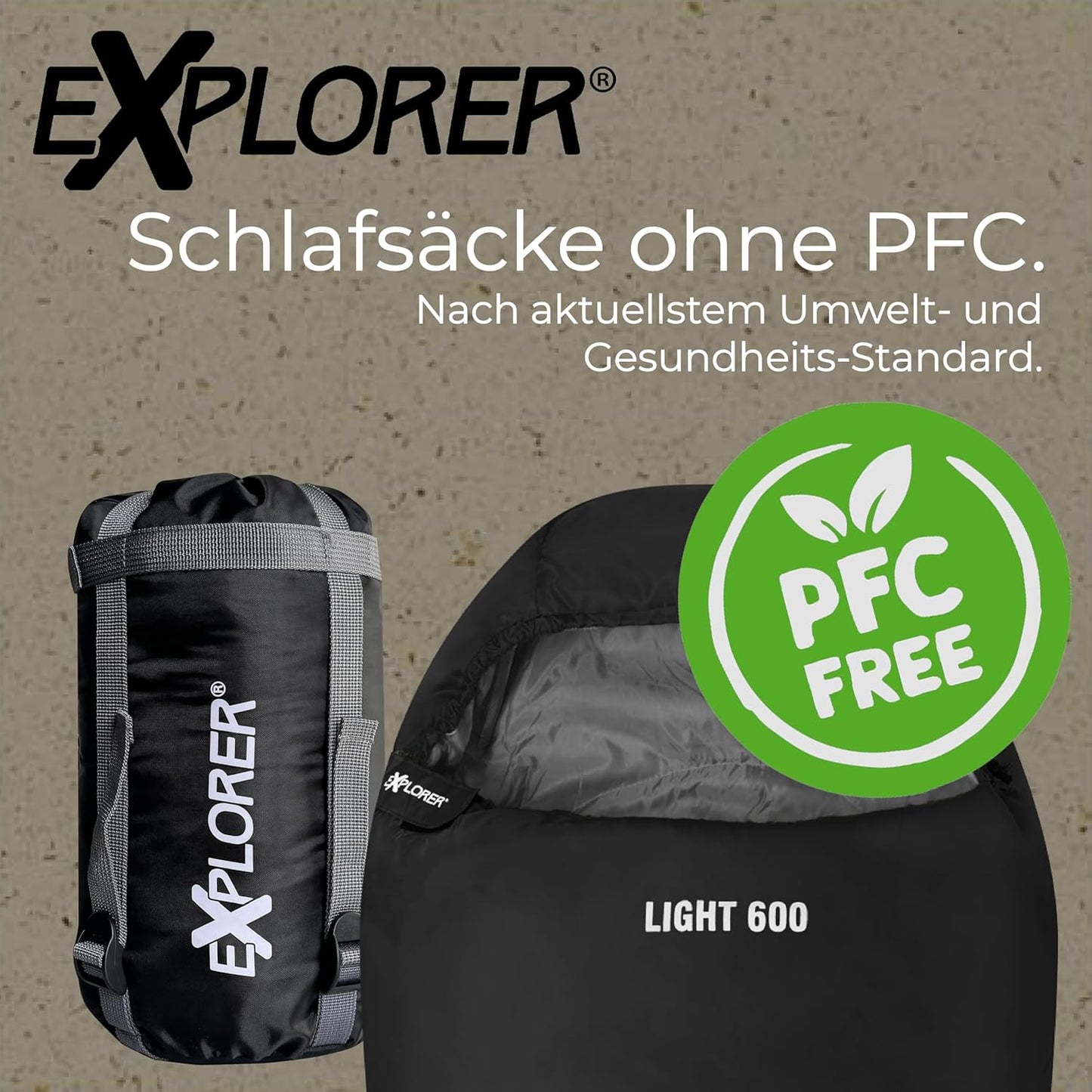 Ultraleichter Sommerschlafsack, Schwarz