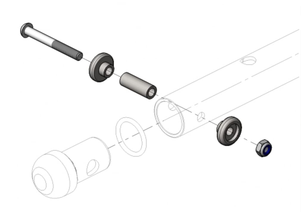 Bolzenset für Veloanhänger-Deichsel