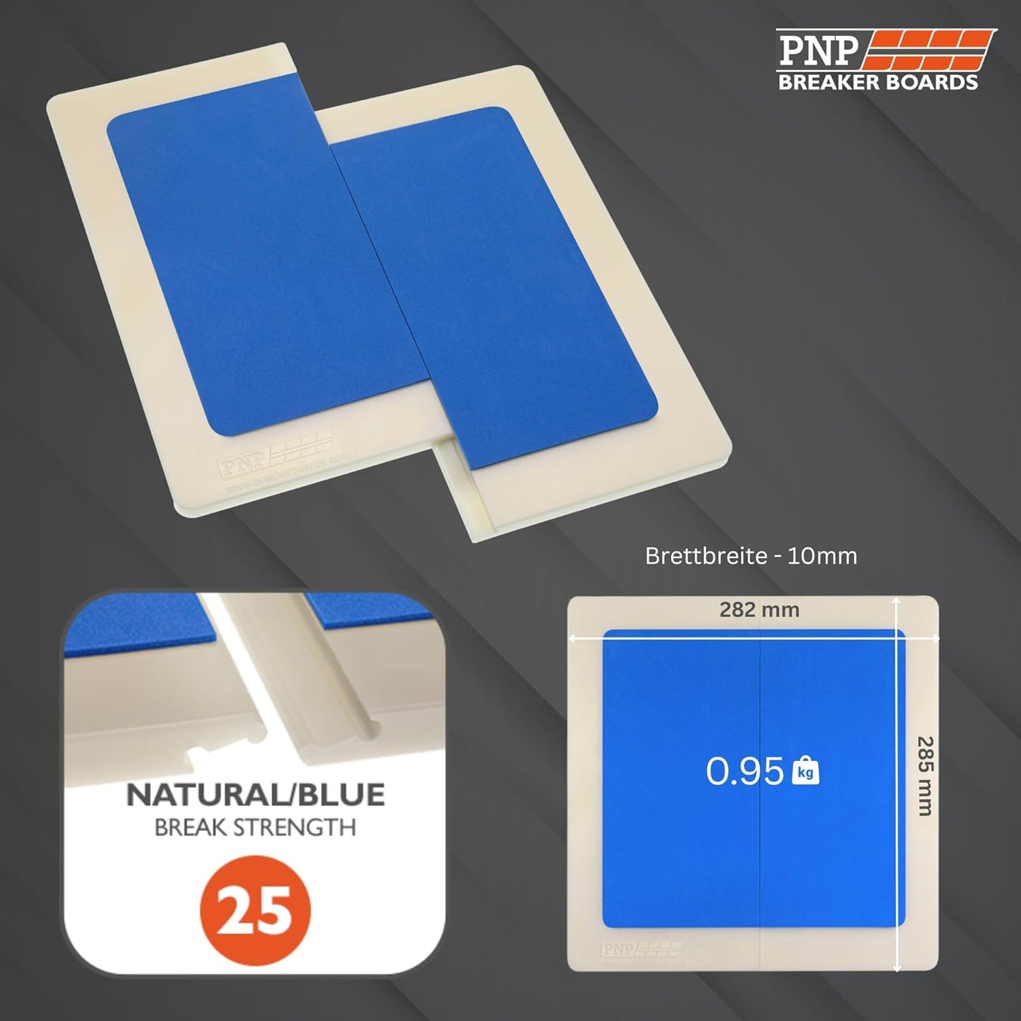 Schlagbretter für Taekwondo-Karate, 25 - Natur - Blau Pad