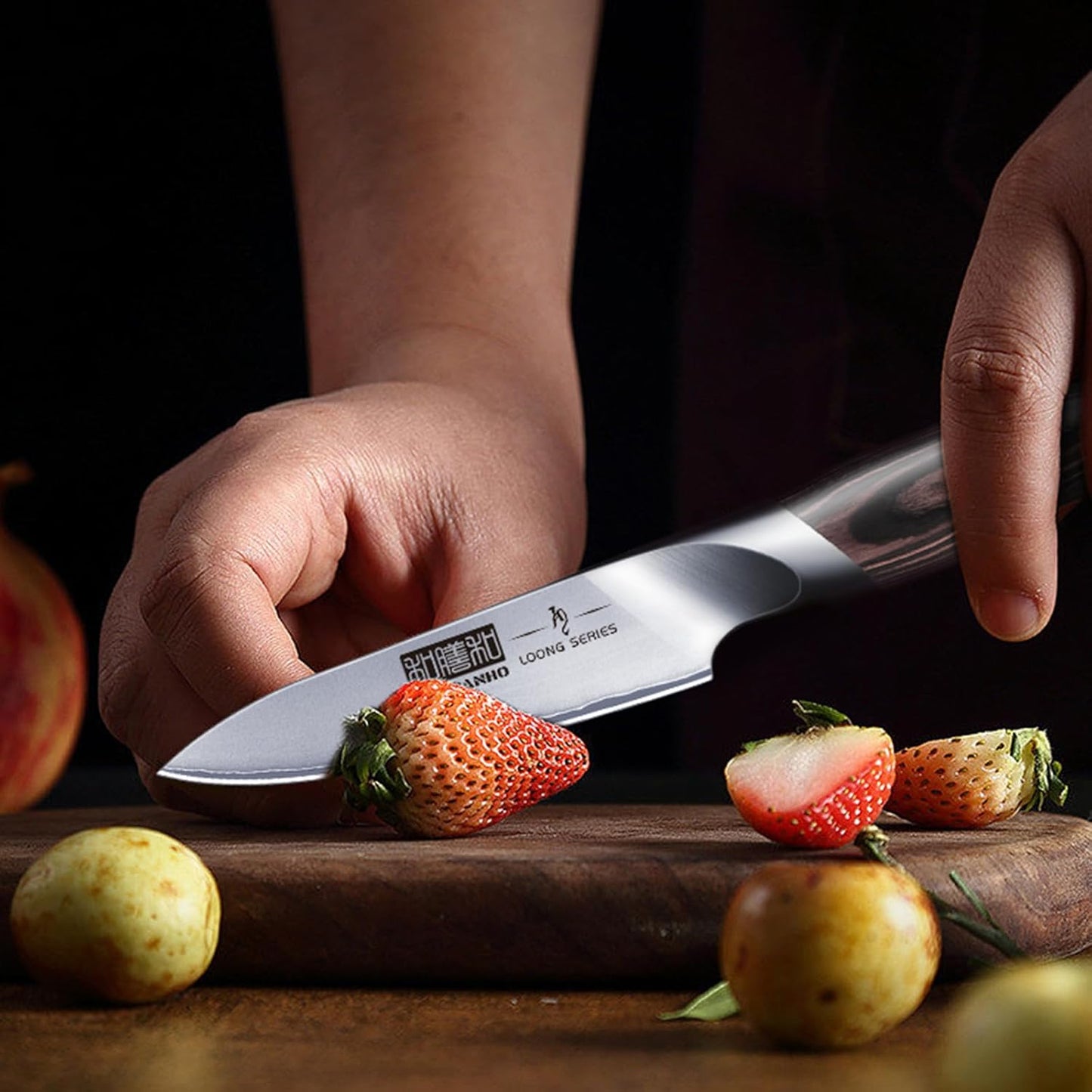 LOONG-Serie Obst- und Gemüsemesser, 10cm Schälmesser Silber