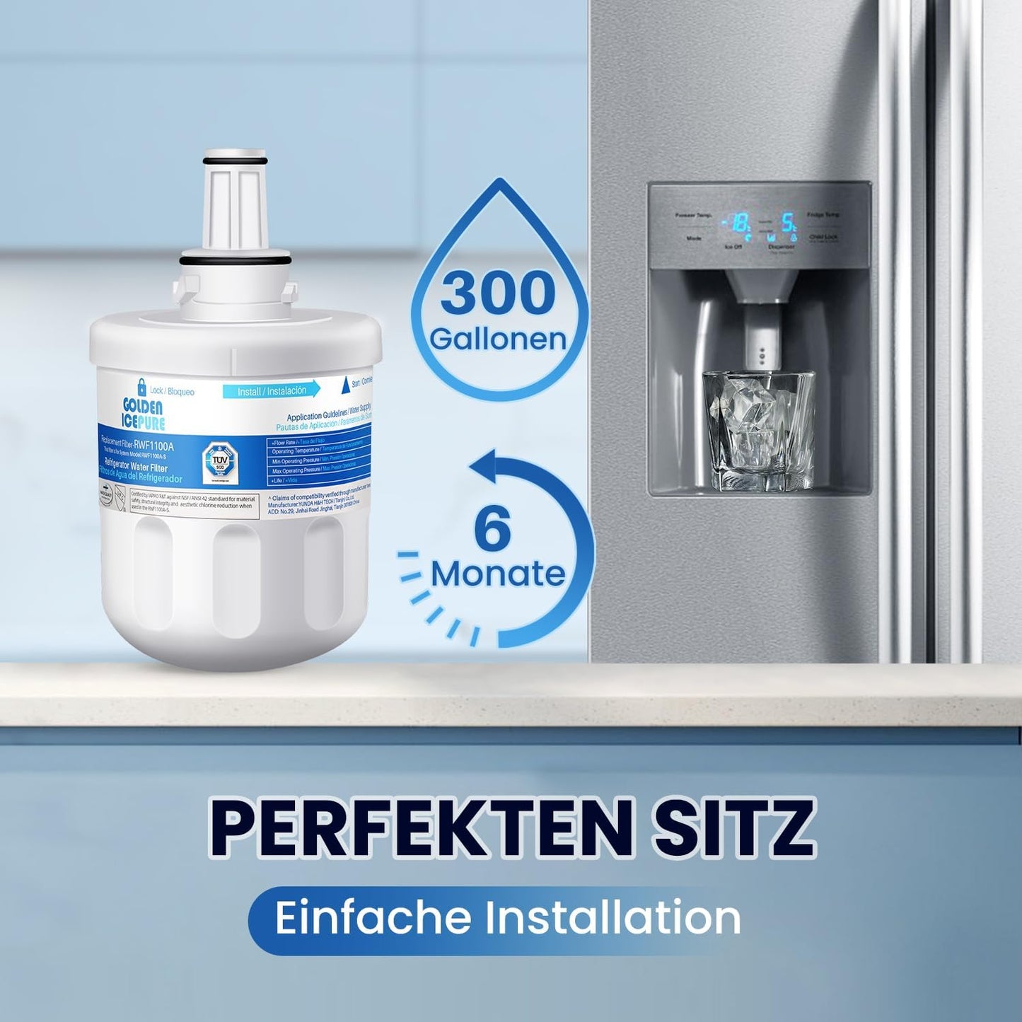 Kühlschrank Wasserfilter-Set, 3 Count (Pack of 1)