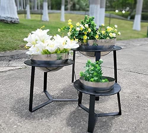 3er-Set Blumenhocker mit Topf