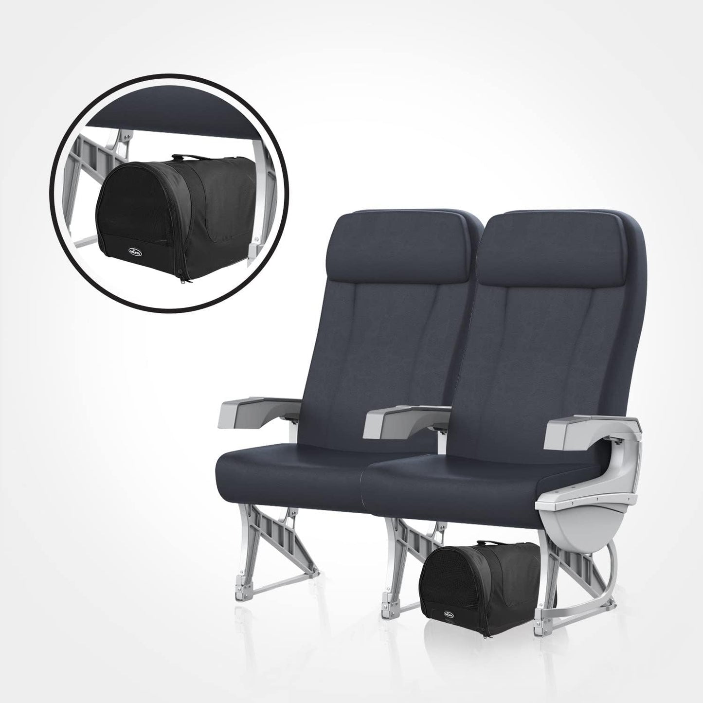 Transporttasche für Haustiere, L40*W23*H24cm|Schwarz