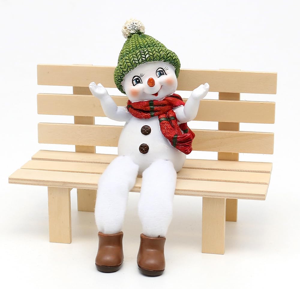 2er-Set Schneekinder, Kantensitzer Stoffbeine