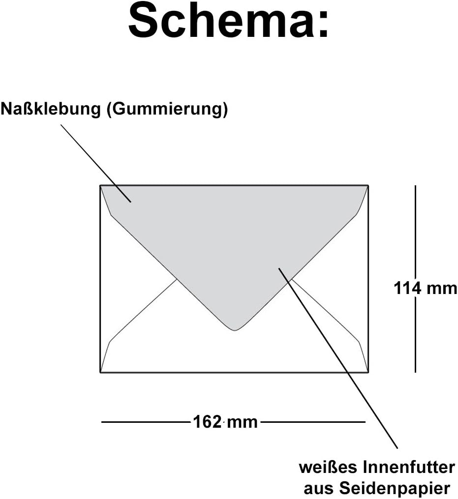 50 Briefumschläge DIN C6, 50 Umschläge / Dunkelgrün