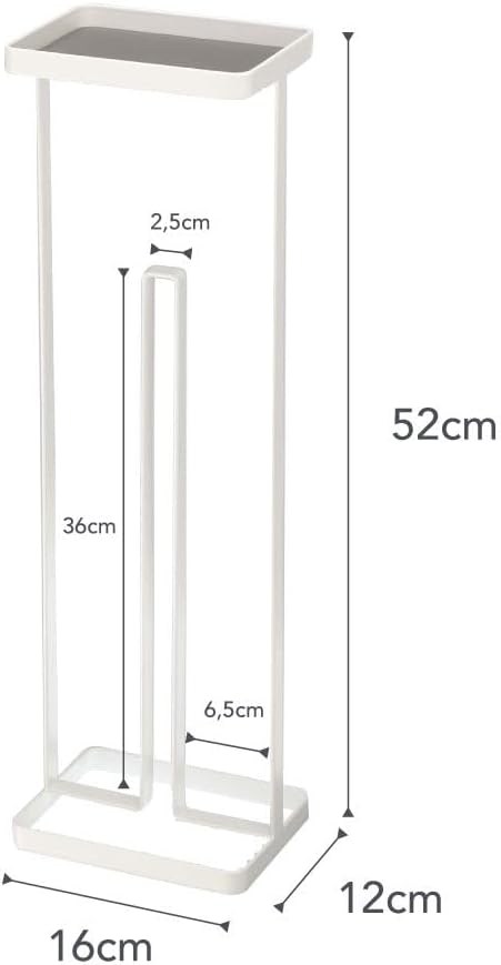 Toilettenpapierhalter mit Ablage Tower, Weiss