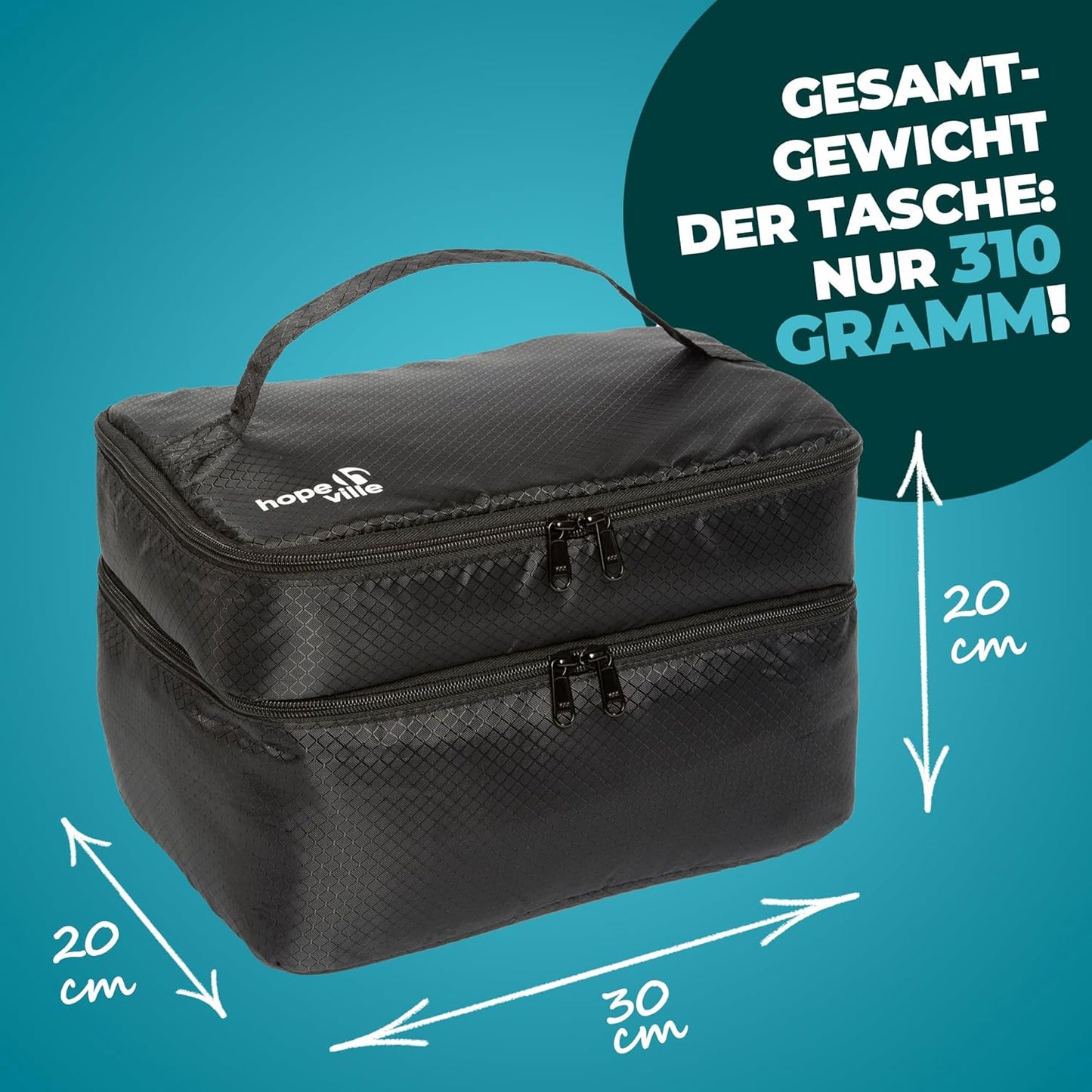Reise-Organizer für Damen, Schwarz