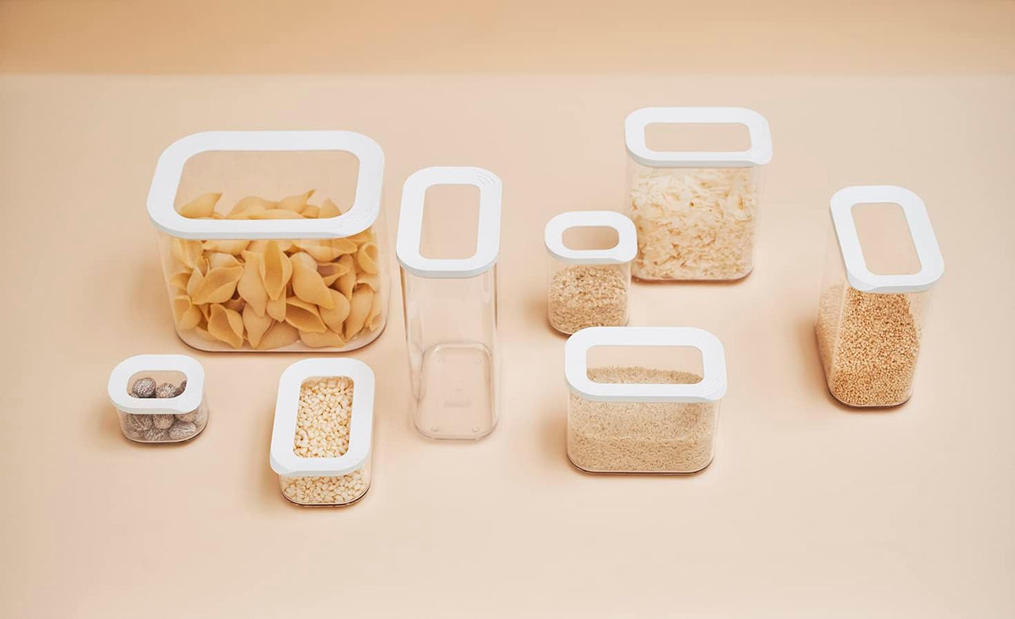 3-teiliges Vorratsdosen-Set Modula, Set 3-teilig Weiss