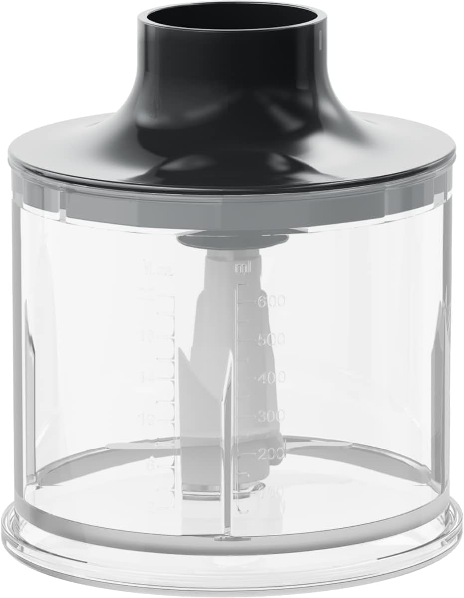 Stabmixer mit Edelstahl-Klingen und Smoothie-Becher, Standard Schwarz