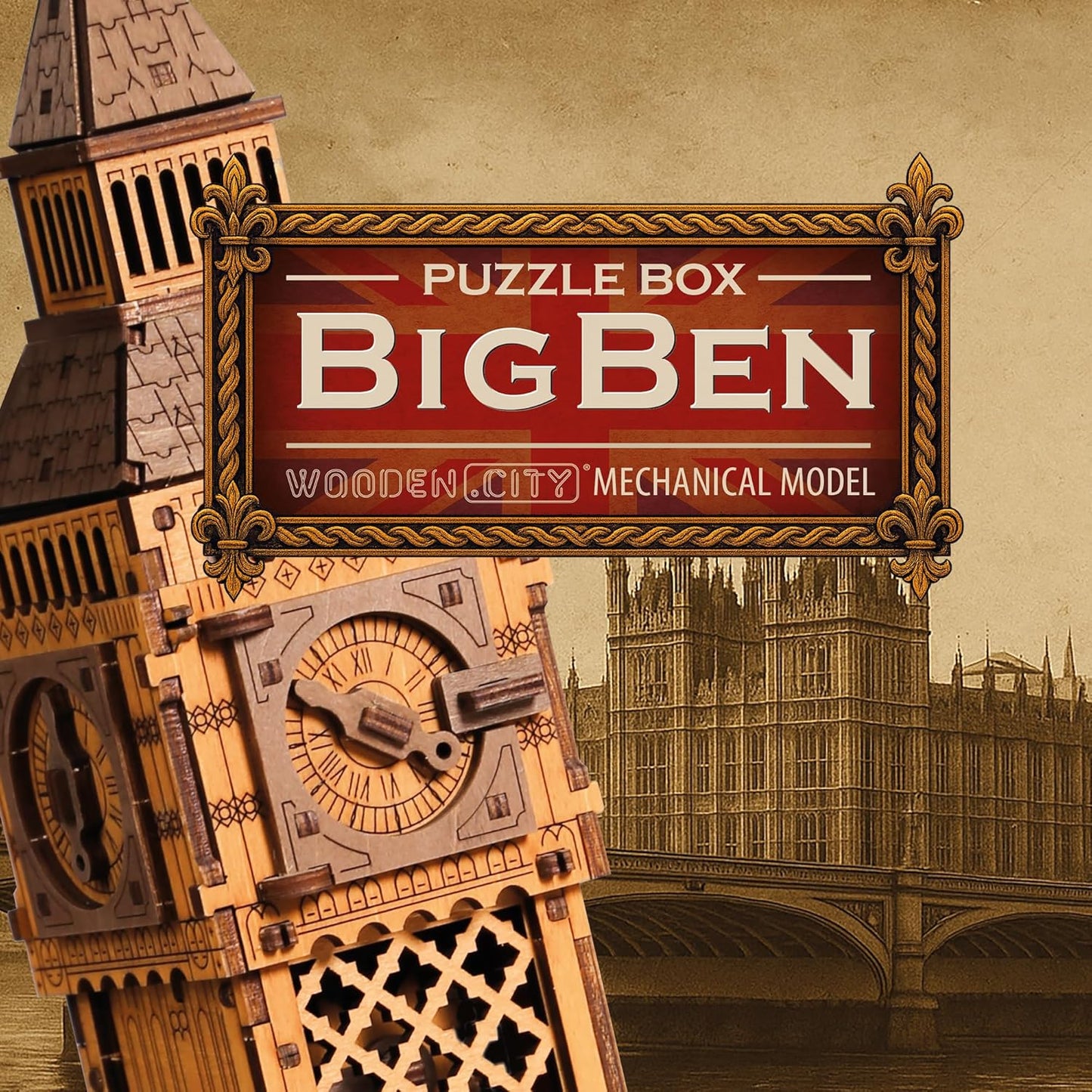 Holzpuzzle Box Big Ben