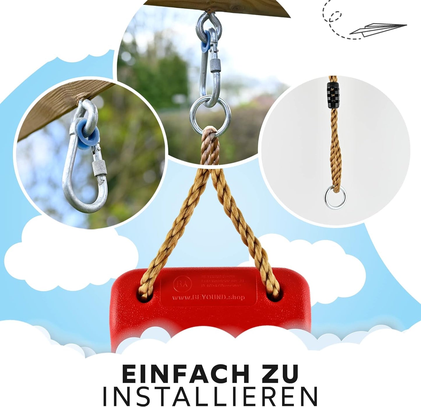 Kinderschaukel, Rot