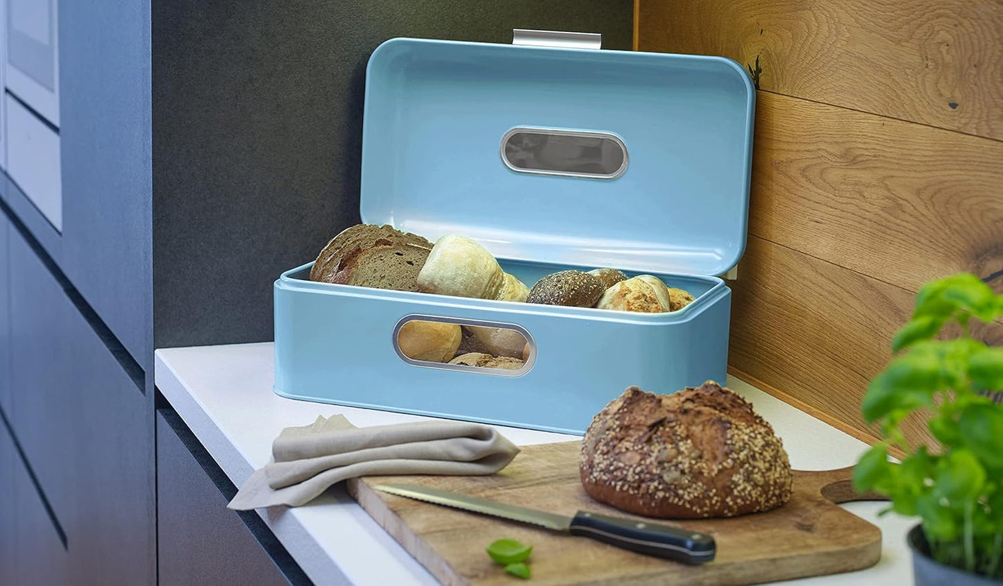 Retro-Brotkasten mit Sichtfenster, Hellblau Big Single