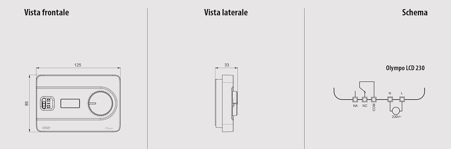 Heizungsthermostat VE757900 OLYMPO, Weiss