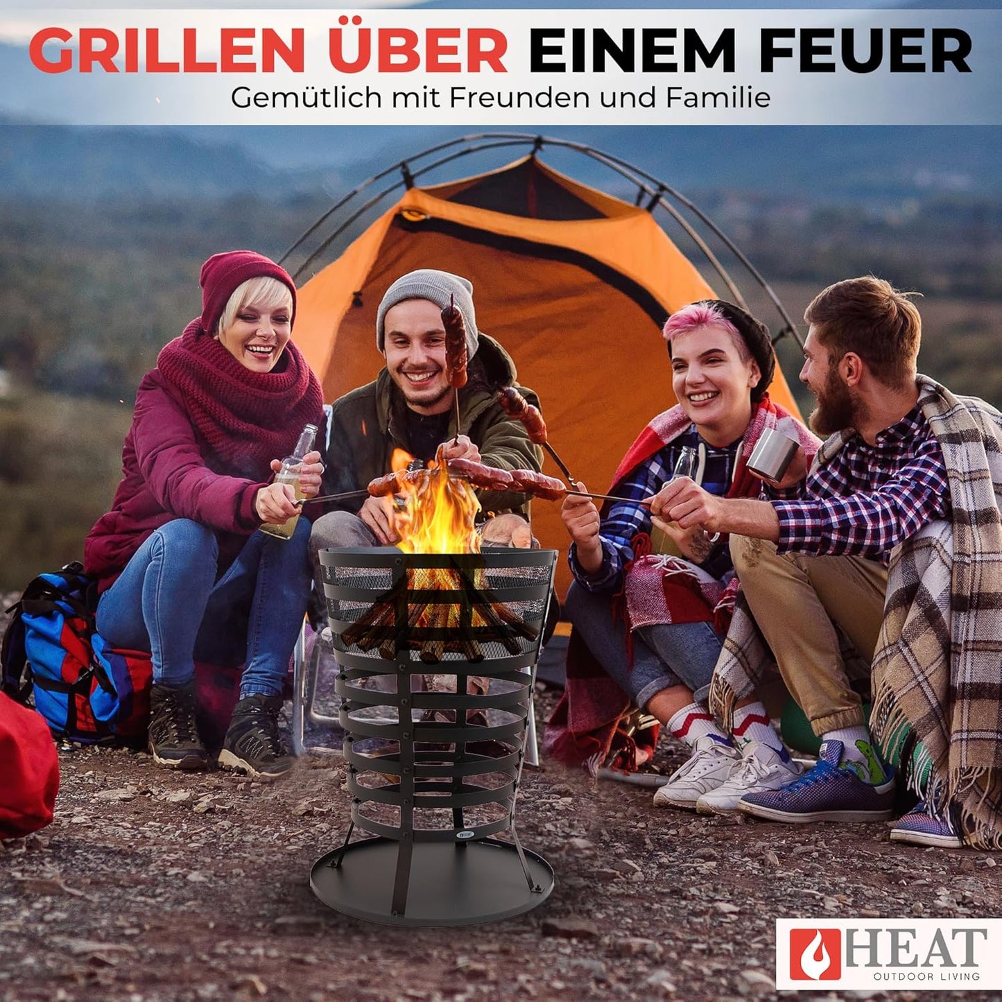 Feuerkorb Mandal für den Garten (43x46x64 cm), Mandal (43x46x64cm)