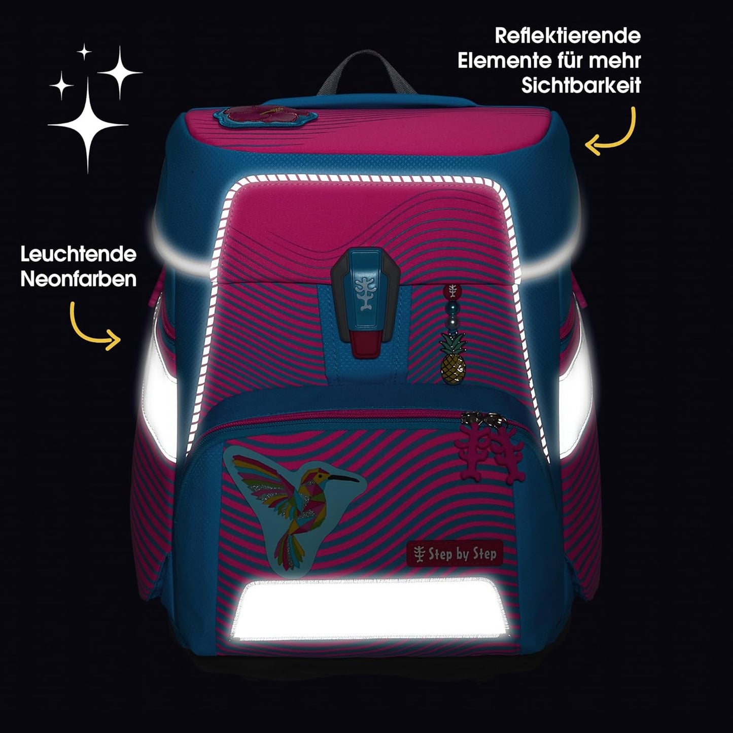 Schulranzen-Set SPACE NEON Kolibri, Kolibri Kaja