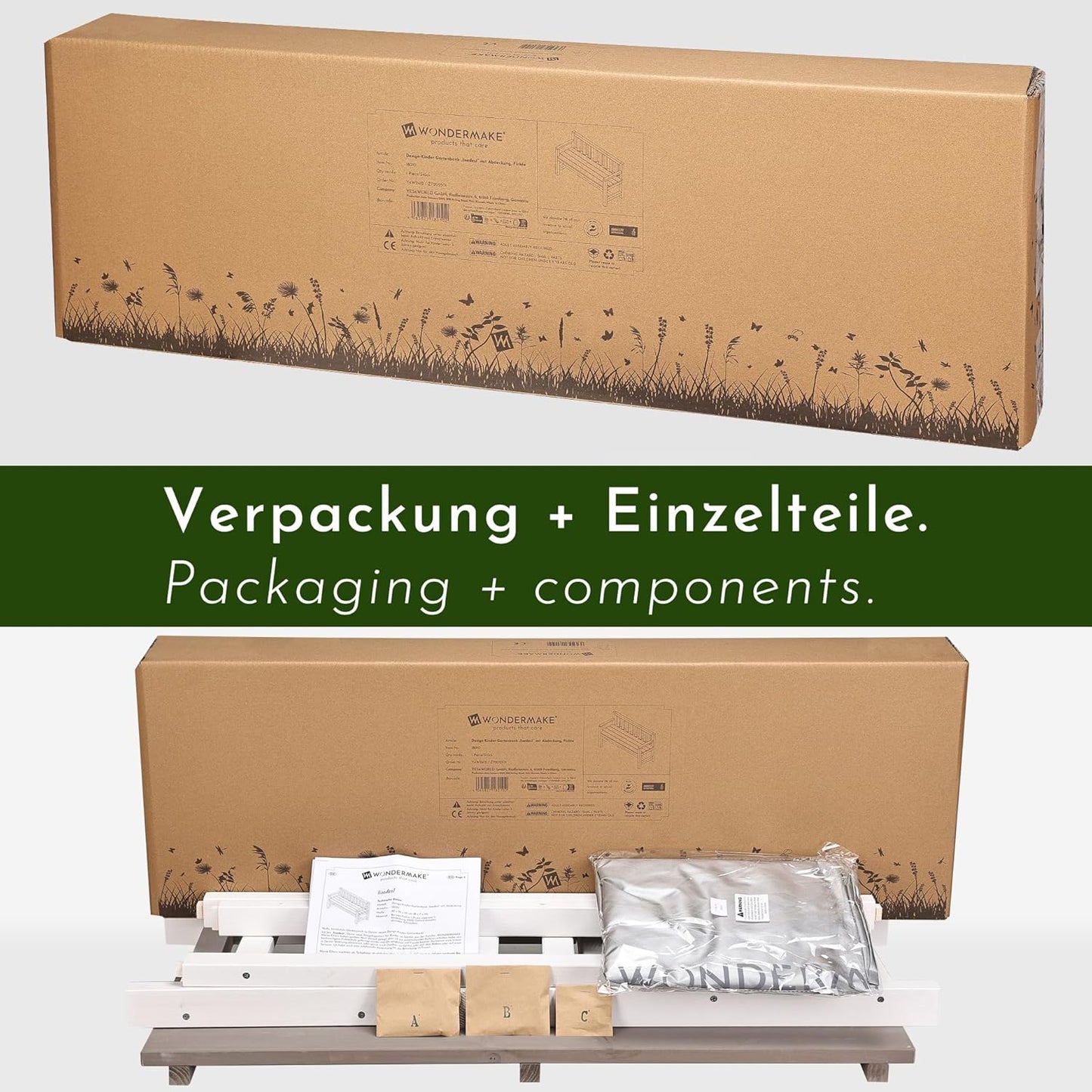 Design-Kinder-Gartenbank