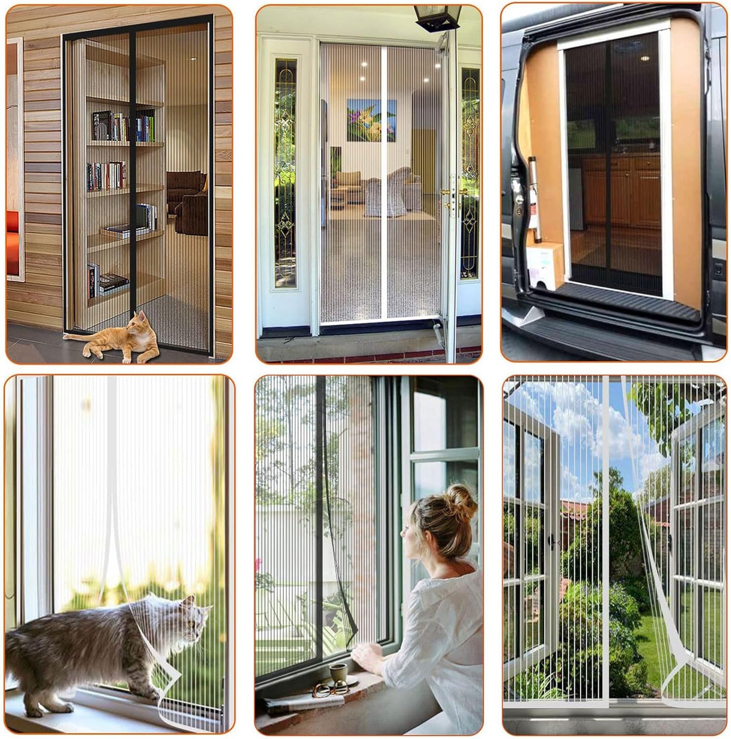 Magnetisches Fliegengitter für Fenster