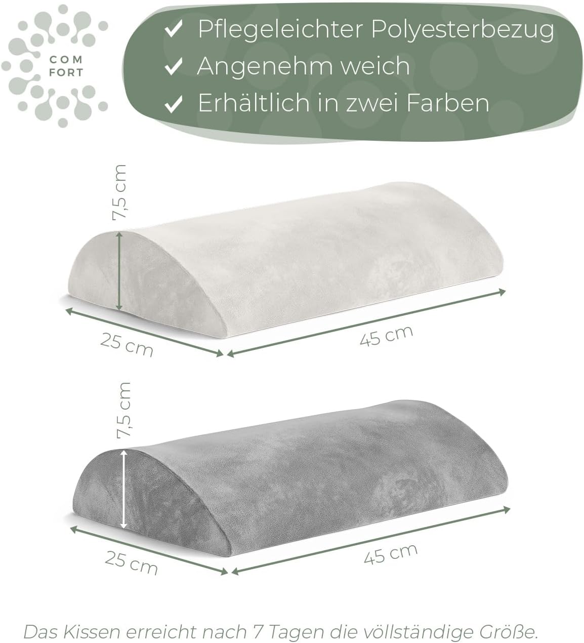 Ergonomisches Lendenkissen zur Rückenstütze, Grau