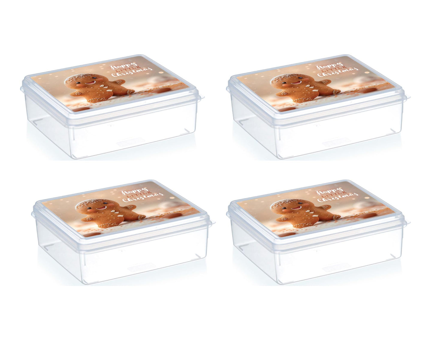 4er-Set Keksdosen mit Lebkuchenmännchen, Lebkuchenmännchen