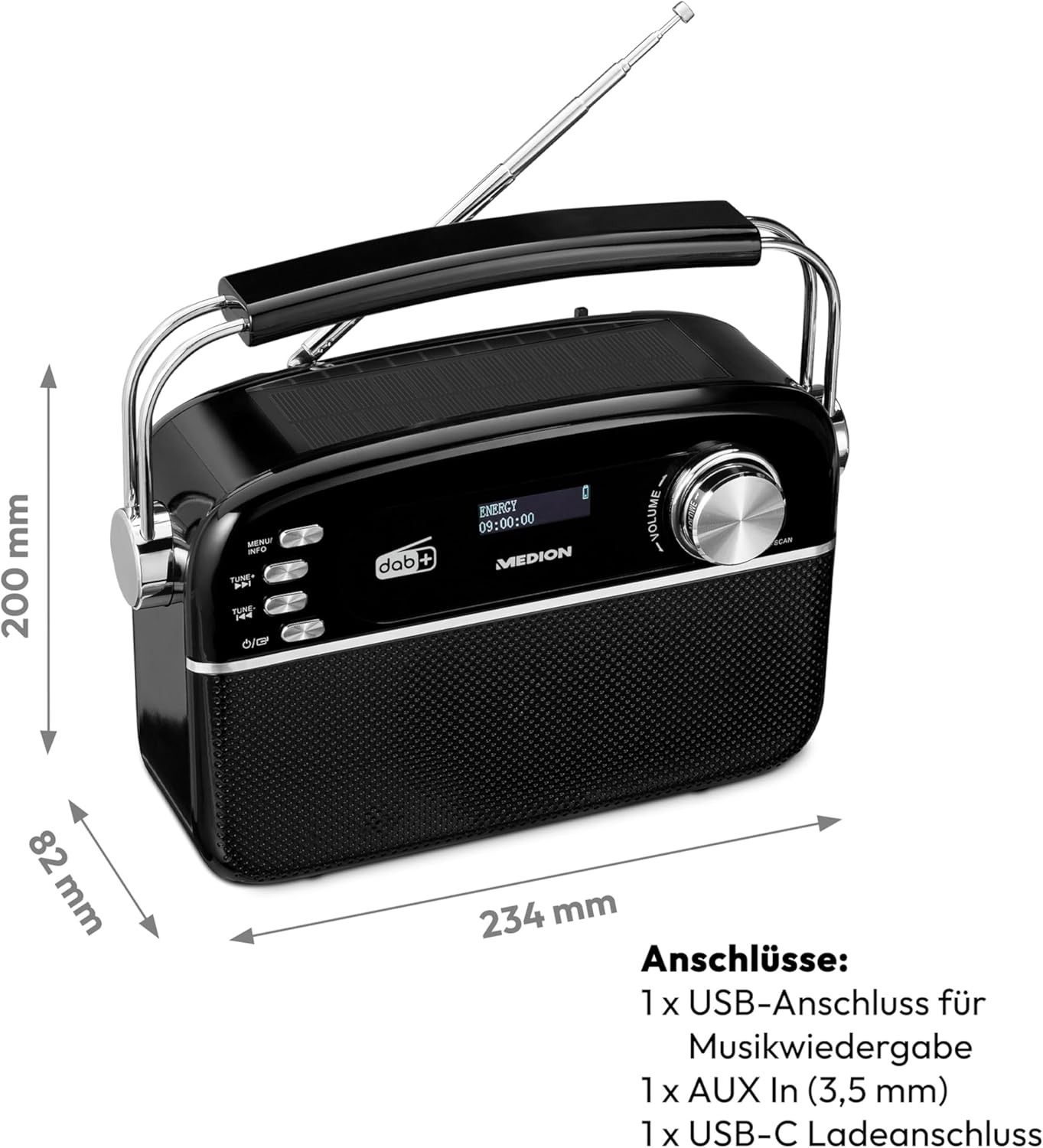 DAB+ Radio LIFE E66809, schwarz