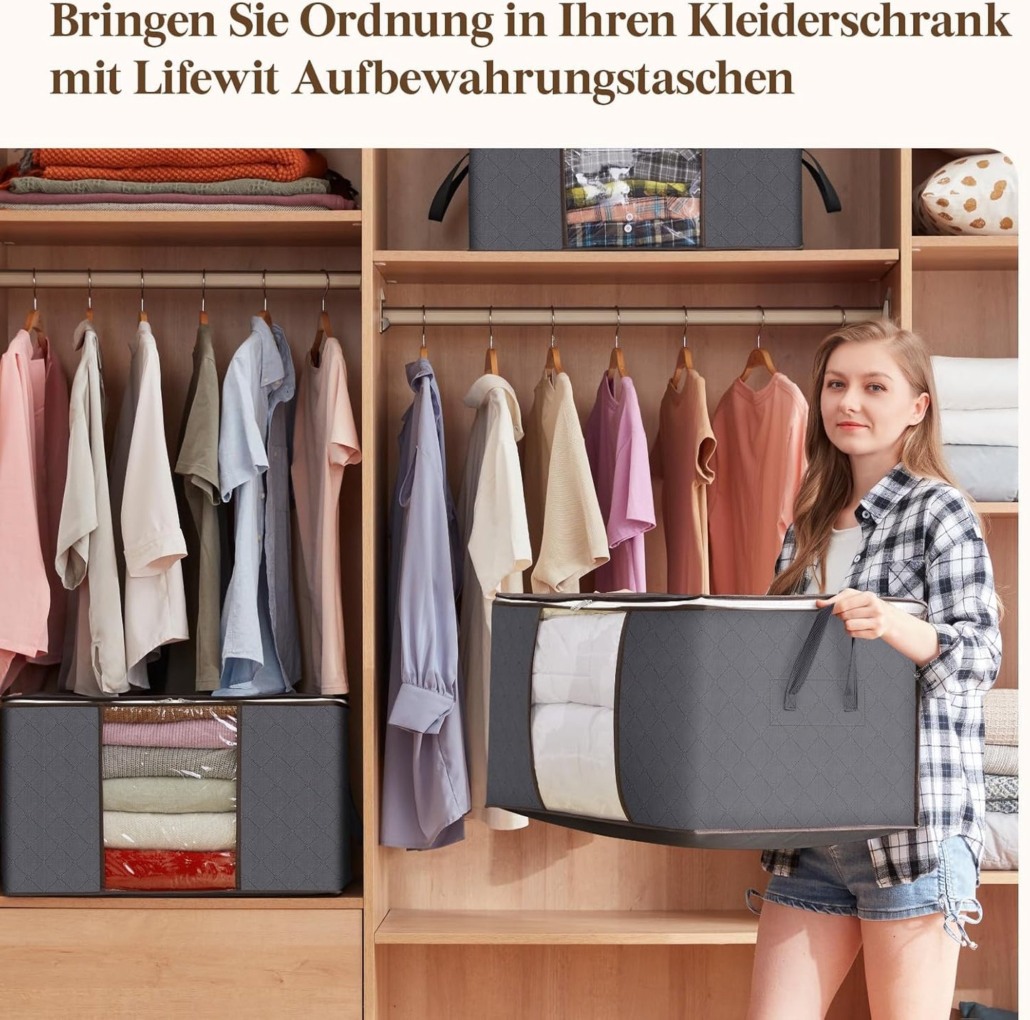 3er-Set Aufbewahrungstaschen, 90L, 3 90L