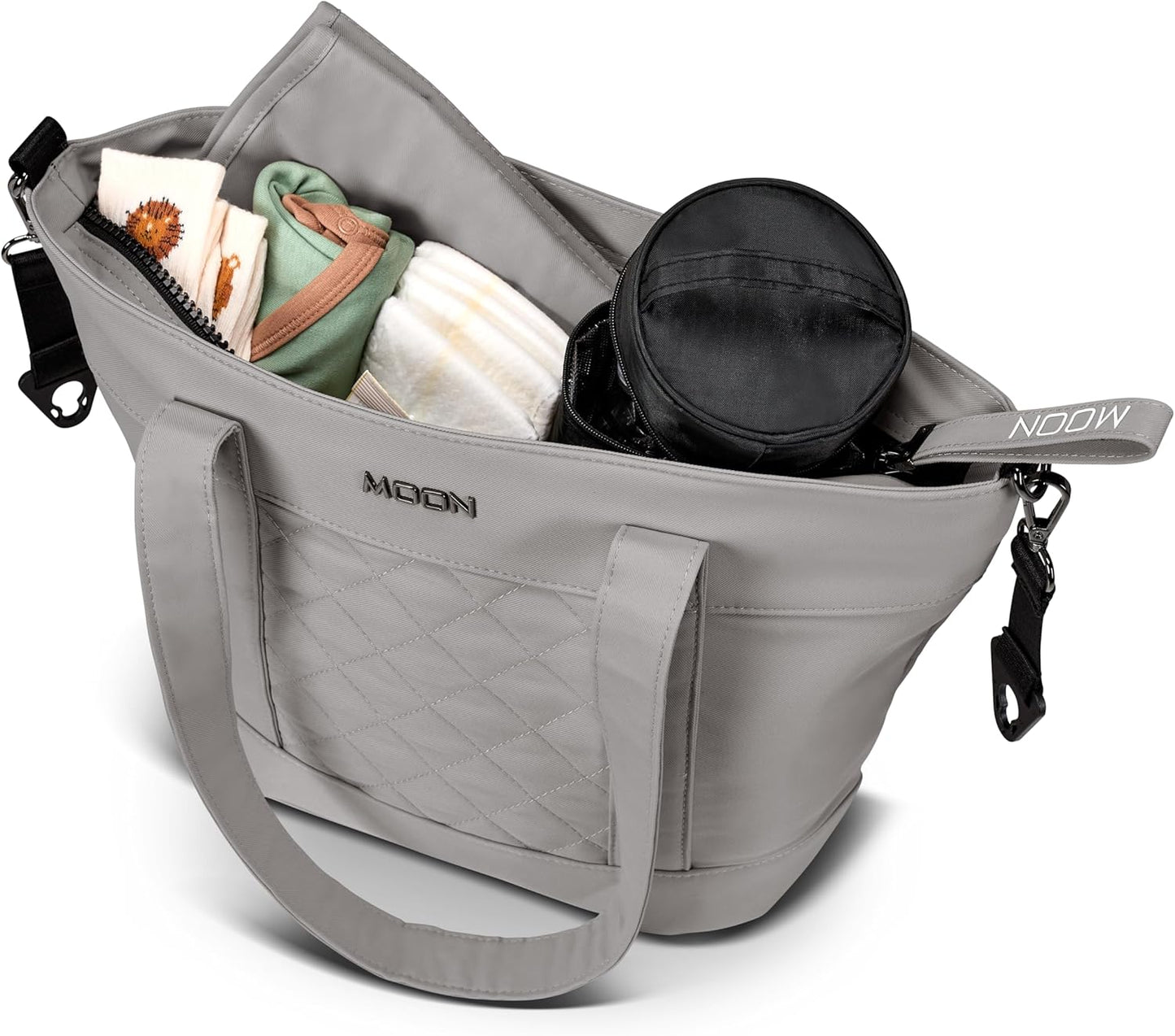 Wickeltasche V-Shape für Eltern, Grau
