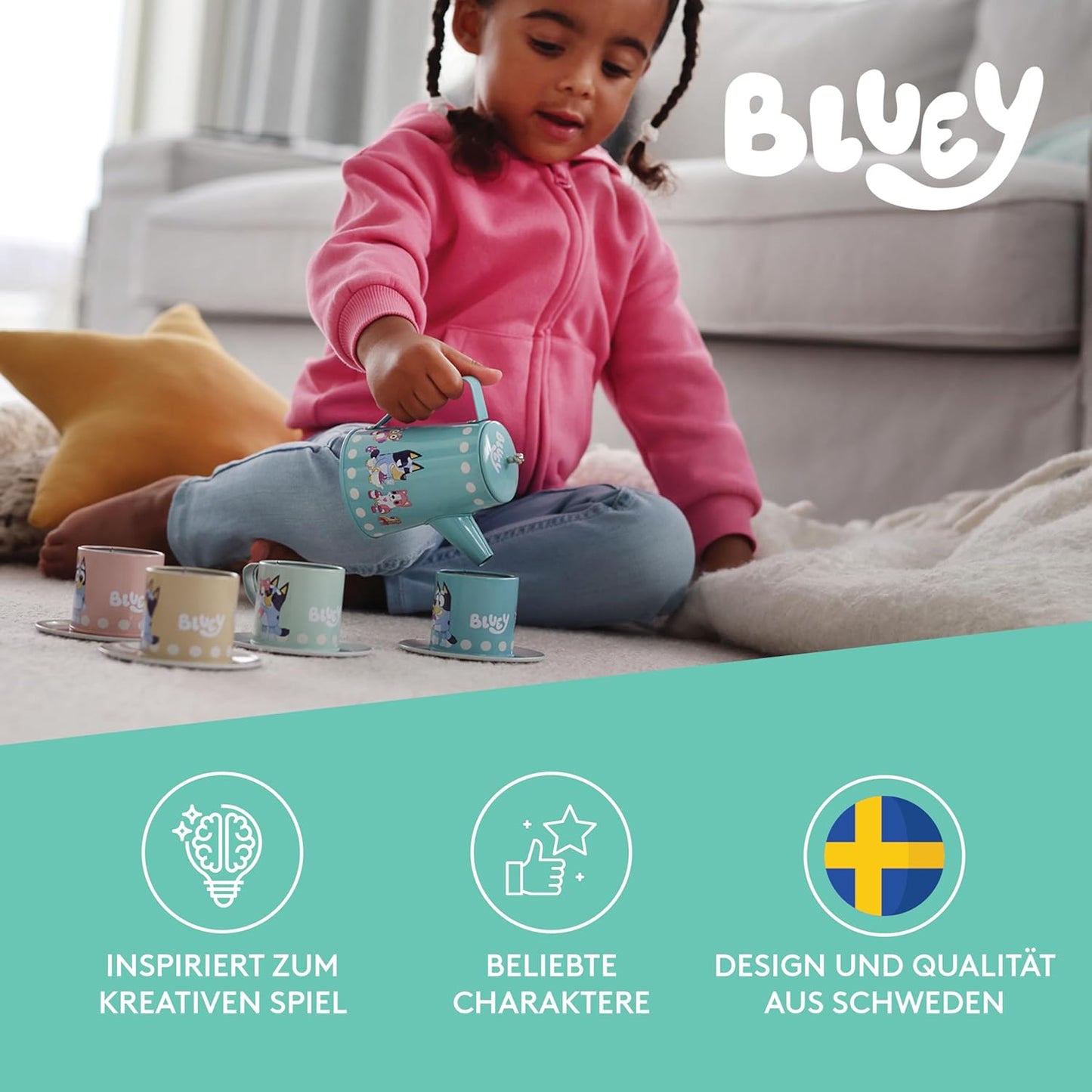 Bluey Spielzeug-Geschirrset