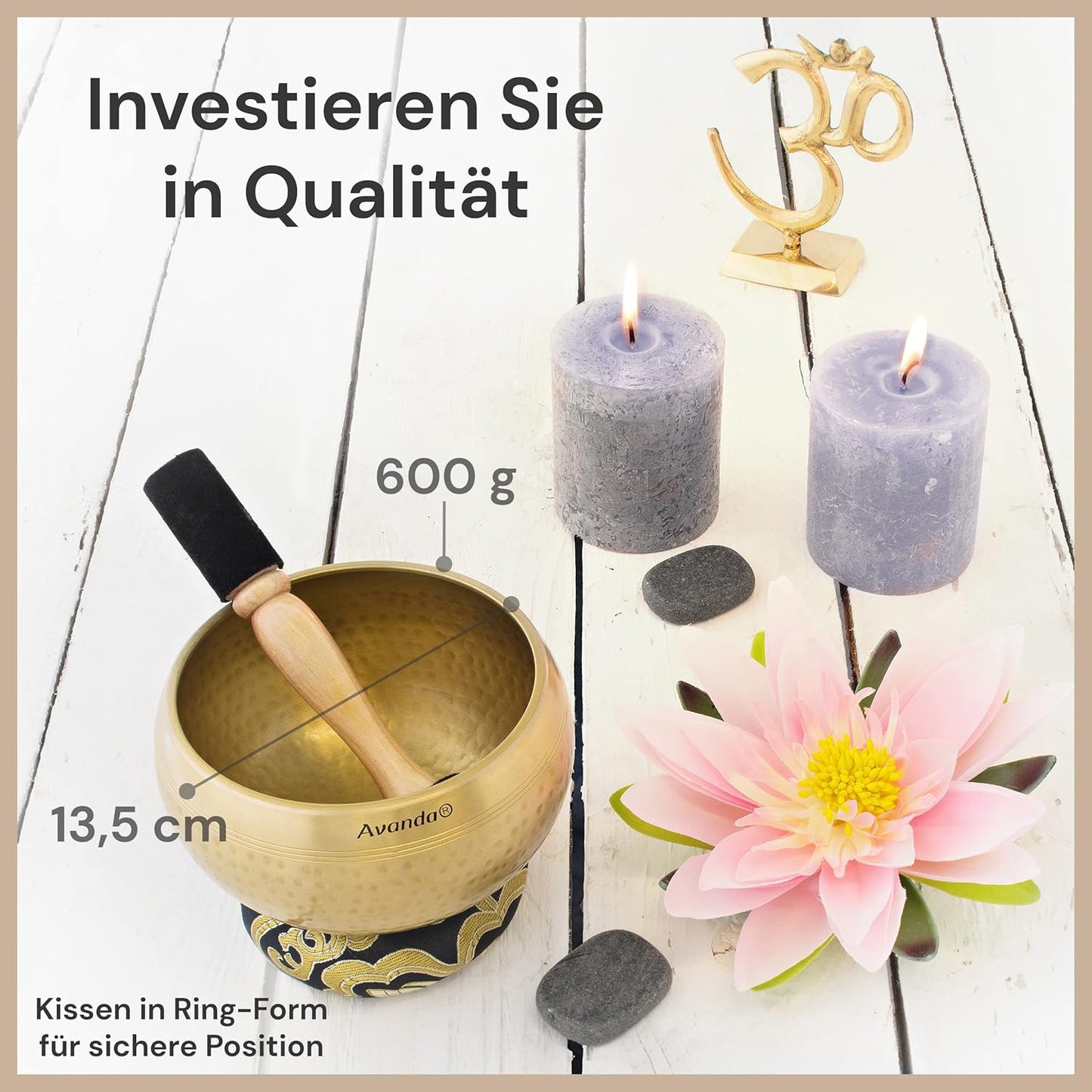 Tibetisches Klangschalen-Set, Durchmesser 13,5 cm