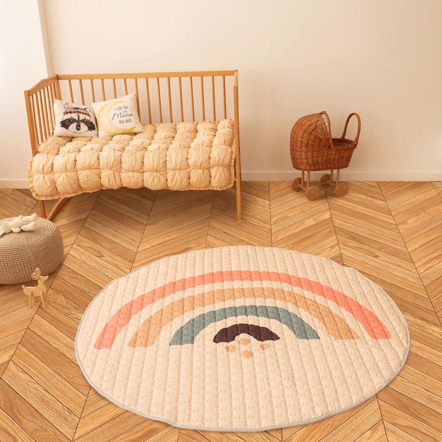 Gesteppte Krabbeldecke Boho Rainbow, Boho Rainbow