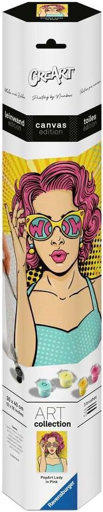 CreArt Canvas Leinwand - Lady in Pink (PopArt)