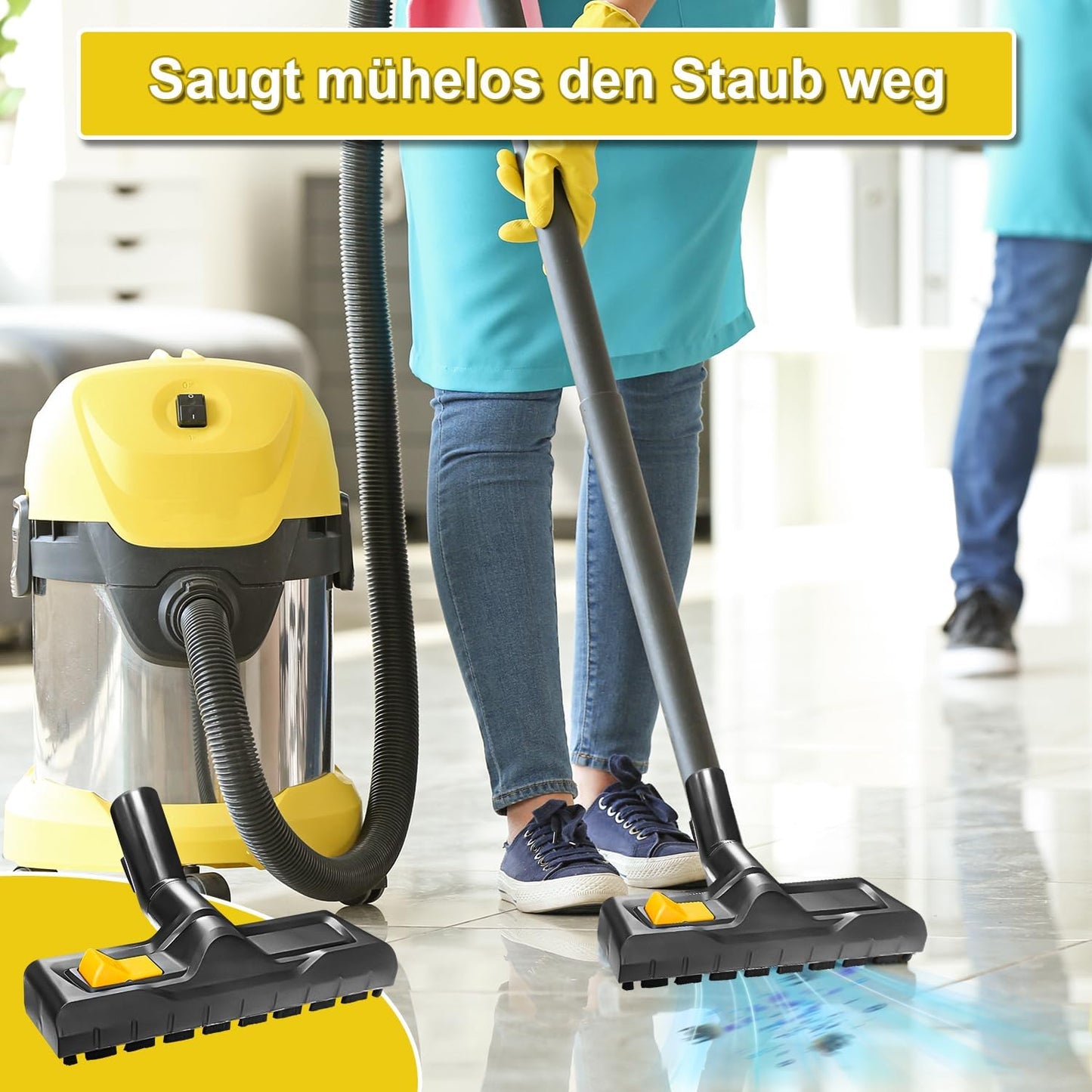 Bodendüse mit 5 Staubsaugerbeuteln für WD3-WD6