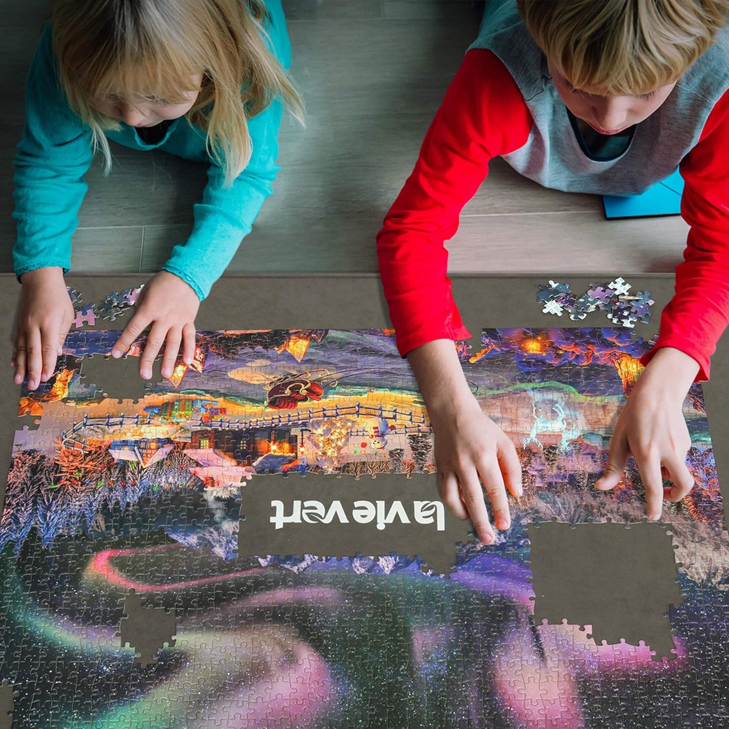 Puzzlebrett für bis zu 1500 Teile, Grau