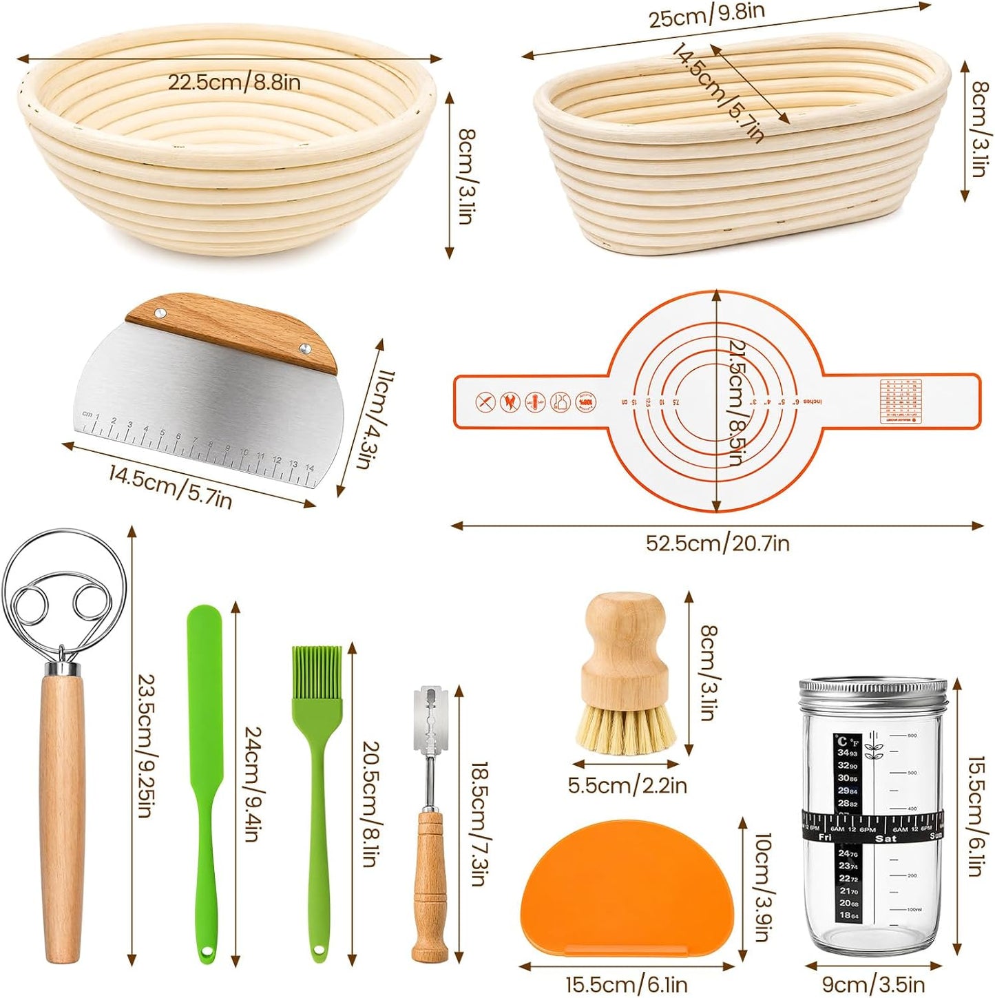 21-teiliges Sauerteig Starter-Set