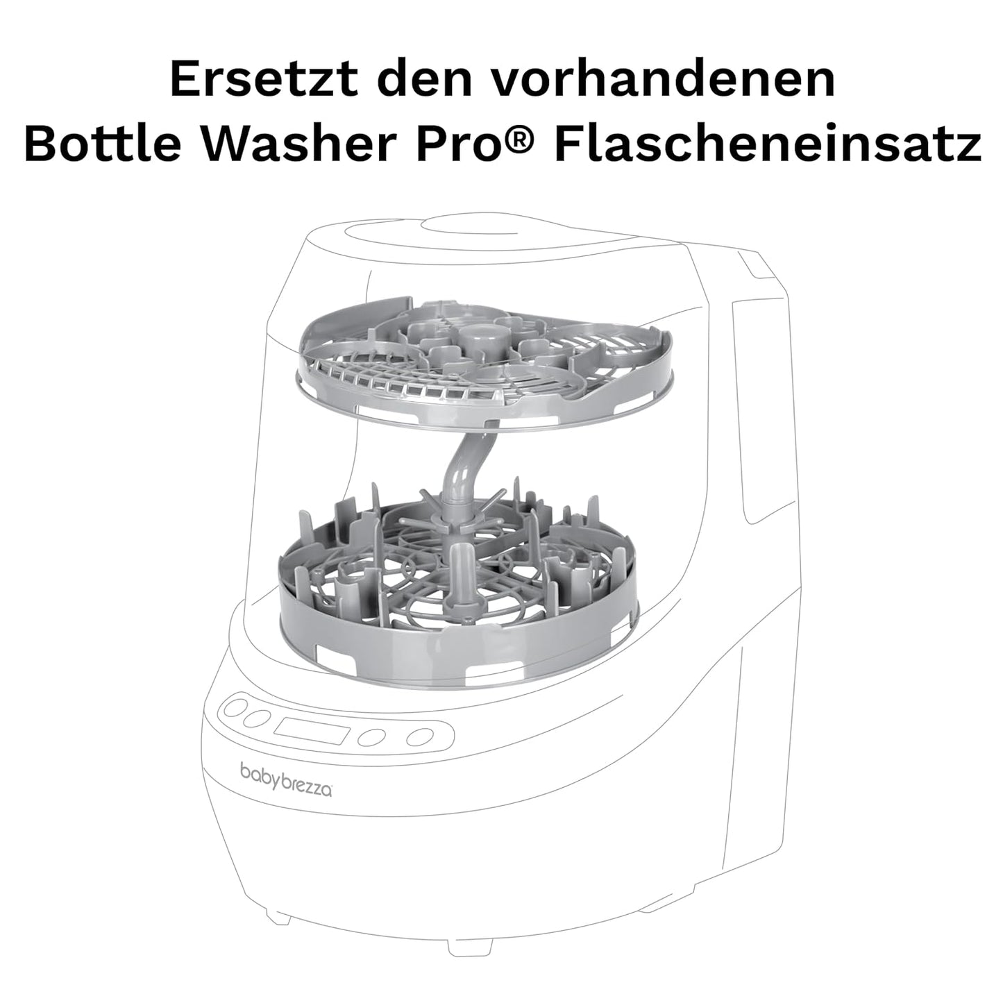 Automatischer Flaschenreiniger mit HEPA-Filter und Halterung für Pumpenzubehör