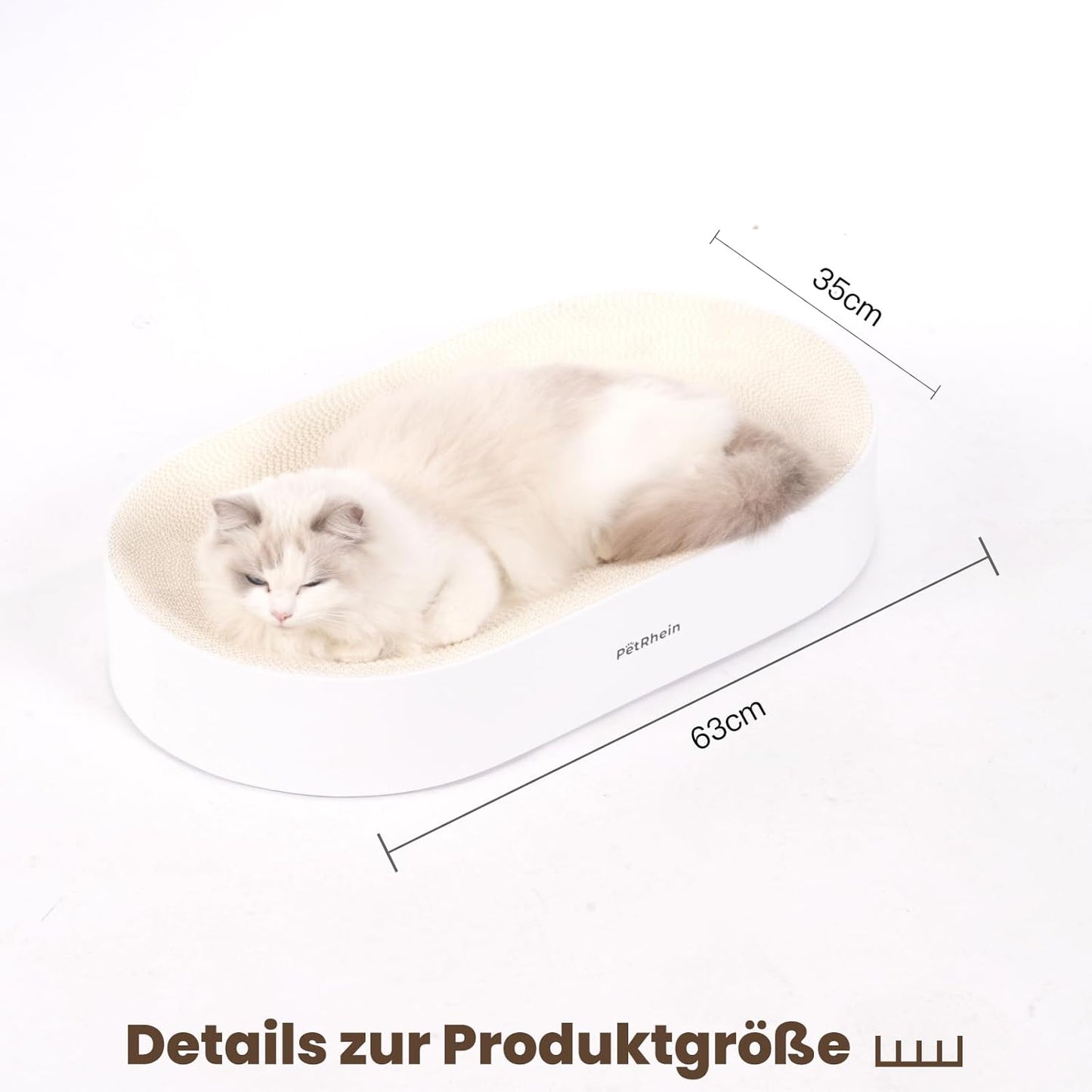 Kratzbrett aus Wellpappe, Weiß
