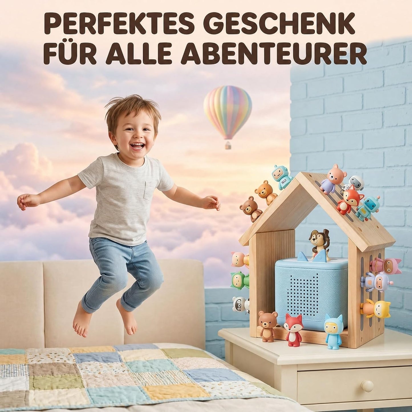 Tonie-Regal, Holz Haus