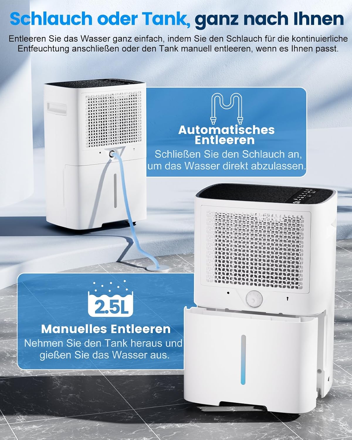 Hochleistungs-Luftentfeuchter PD08C-20, 20L