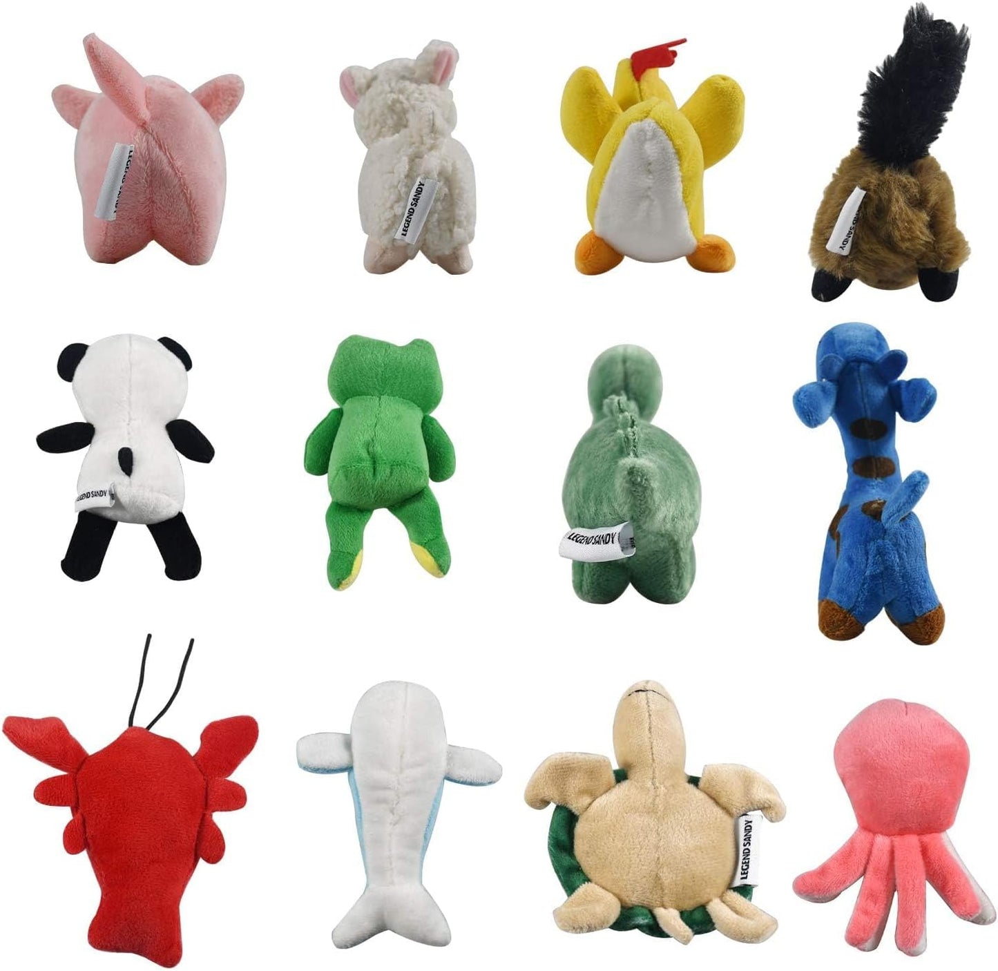 Quietschendes Plüsch-Hundespielzeug-Set, Leuchtende Farben