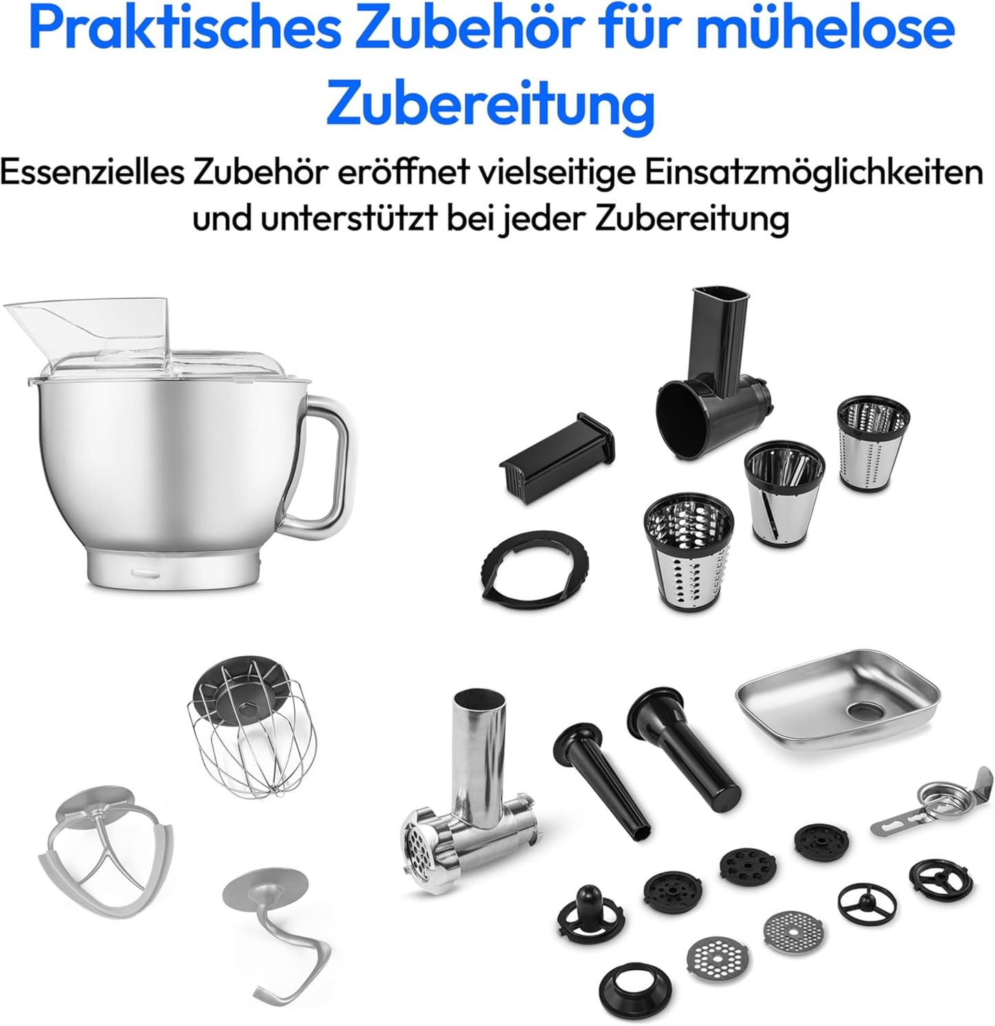 LIFE Digitale Küchenmaschine MD12600, Titan